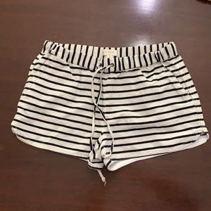 J Crew navy/white striped shorts